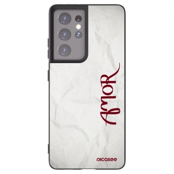 Picasee husă neagră din silicon pentru Samsung Galaxy S21 Ultra 5G G998B - Amor
