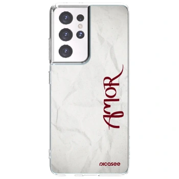 Picasee husă transparentă din silicon pentru Samsung Galaxy S21 Ultra 5G G998B - Amor