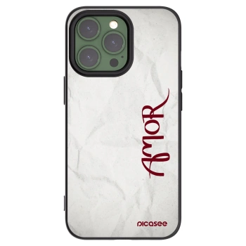 Picasee husă neagră din silicon pentru Apple iPhone 13 Pro - Amor