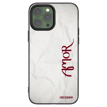 Picasee husă neagră din silicon pentru Apple iPhone 13 Pro Max - Amor