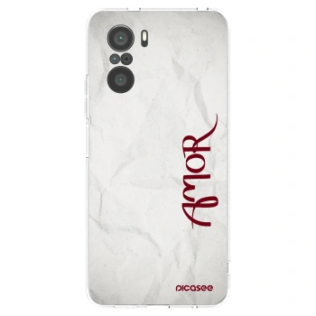 Picasee husă transparentă din silicon pentru Xiaomi Poco F3 - Amor