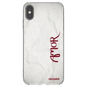Picasee husă transparentă din silicon pentru Apple iPhone XS Max - Amor