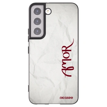 Picasee husă neagră din silicon pentru Samsung Galaxy S22 5G - Amor