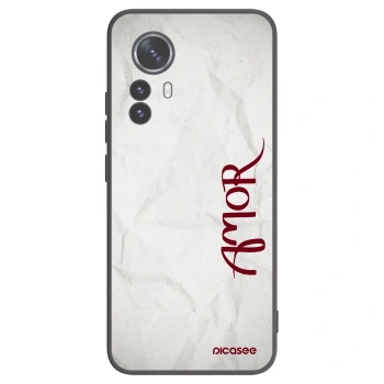 Picasee husă neagră din silicon pentru Xiaomi 12 Pro - Amor