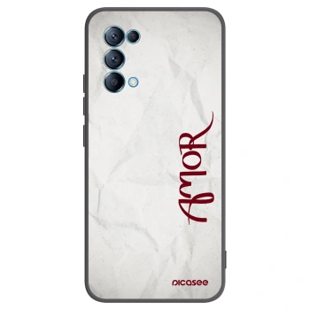 Picasee husă neagră din silicon pentru OPPO A16s - Amor