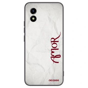 Picasee husă neagră din silicon pentru Vivo Y01 - Amor