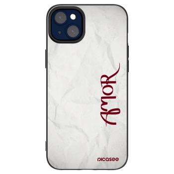Picasee husă neagră din silicon pentru Apple iPhone 14 Plus - Amor