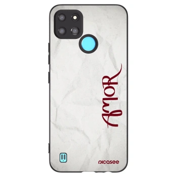 Picasee husă neagră din silicon pentru Realme C21Y - Amor