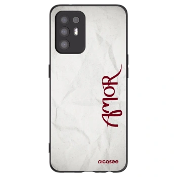 Picasee husă neagră din silicon pentru OPPO A94 5G - Amor