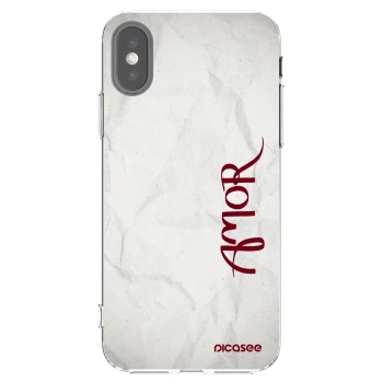 Picasee husă transparentă din silicon pentru Apple iPhone X/XS - Amor