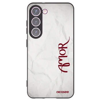 Picasee husă neagră din silicon pentru Samsung Galaxy S23 5G - Amor