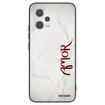 Picasee husă neagră din silicon pentru Xiaomi Redmi Note 12 5G - Amor
