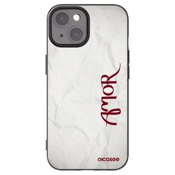 Picasee husă neagră din silicon pentru Apple iPhone 15 - Amor