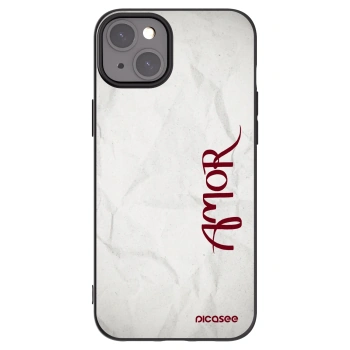 Picasee husă neagră din silicon pentru Apple iPhone 15 Plus - Amor