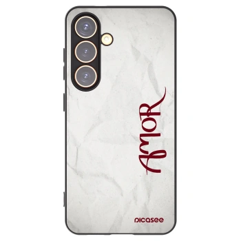 Picasee husă neagră din silicon pentru Samsung Galaxy S24 S921B 5G - Amor
