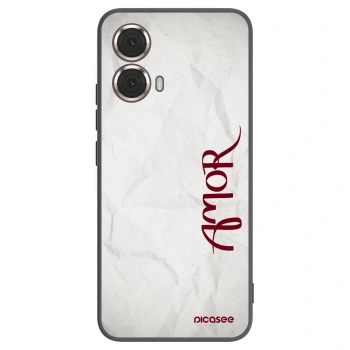 Picasee husă neagră din silicon pentru Motorola Moto G85 - Amor