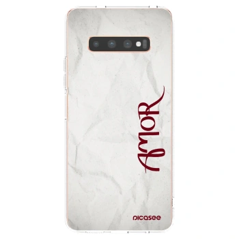 Picasee husă transparentă din silicon pentru Samsung Galaxy S10 Plus G975 - Amor