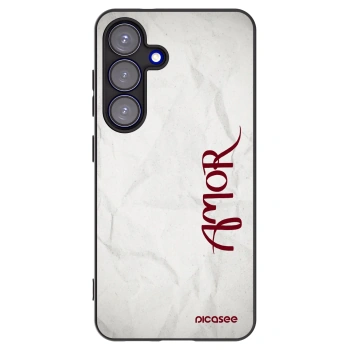 Picasee husă neagră din silicon pentru Samsung Galaxy S25 5G - Amor