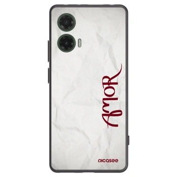 Picasee husă neagră din silicon pentru Motorola Moto G35 5G - Amor