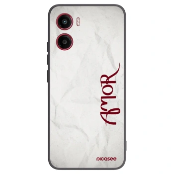 Picasee husă neagră din silicon pentru Motorola Moto G05 - Amor