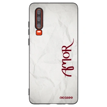 Picasee husă neagră din silicon pentru Huawei P30 - Amor