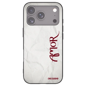 Picasee husă neagră din silicon pentru Apple iPhone 17 Pro - Amor
