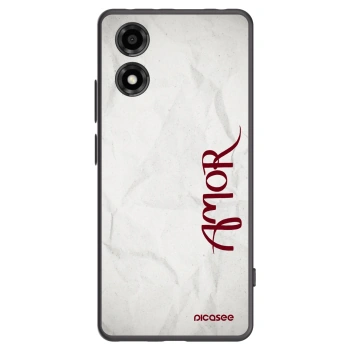 Picasee husă neagră din silicon pentru Motorola Moto E14 - Amor
