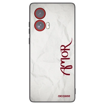 Picasee husă neagră din silicon pentru Motorola Edge 50 Fusion - Amor