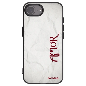 Picasee husă neagră din silicon pentru Apple iPhone 17e - Amor
