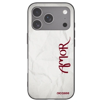 Picasee husă neagră din silicon pentru Apple iPhone 18 Pro - Amor