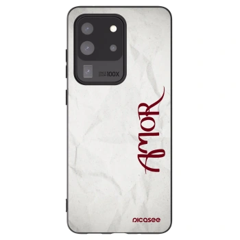 Picasee husă neagră din silicon pentru Samsung Galaxy S20 Ultra 5G G988F - Amor