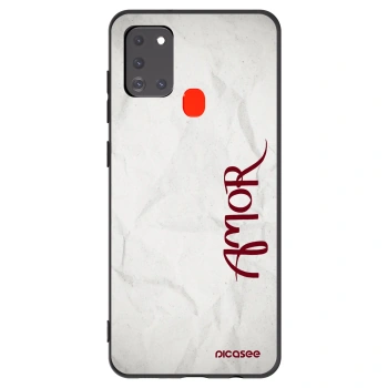 Picasee husă neagră din silicon pentru Samsung Galaxy A21s - Amor