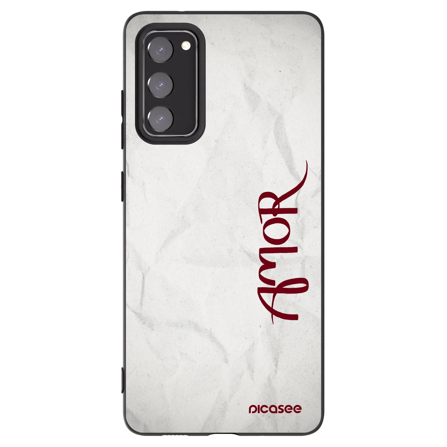 Picasee husă neagră din silicon pentru Samsung Galaxy S20 FE - Amor