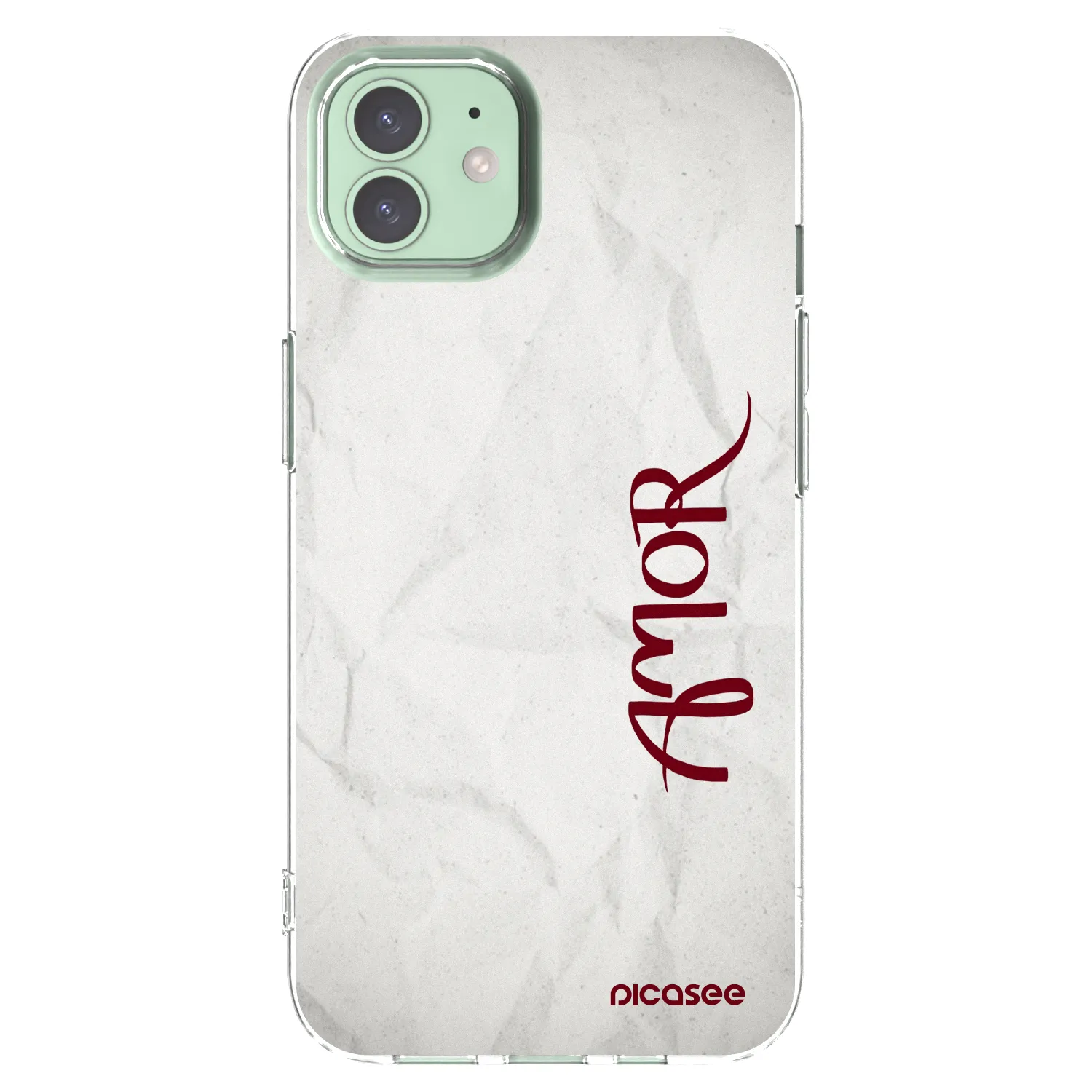 Picasee husă transparentă din silicon pentru Apple iPhone 12 - Amor