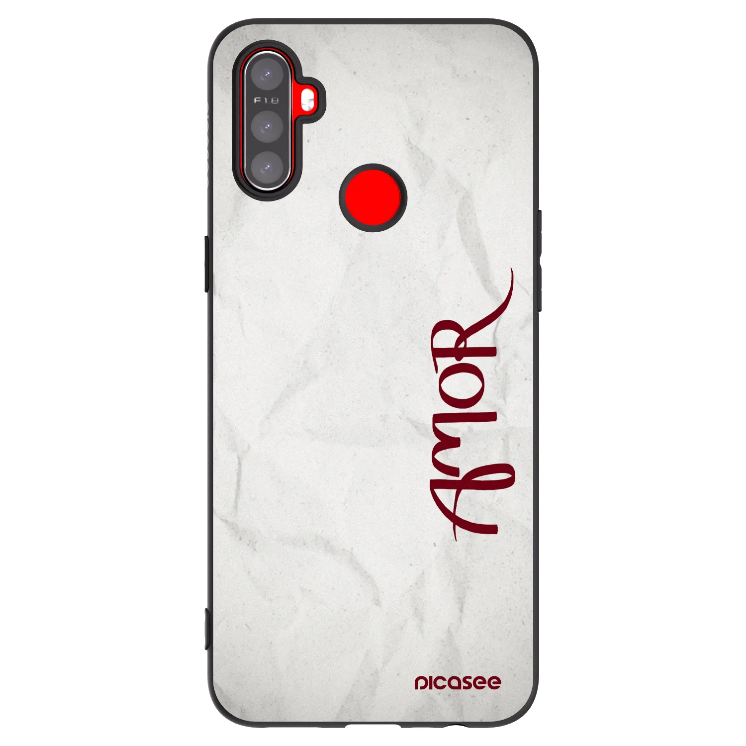 Picasee husă neagră din silicon pentru Realme C3 - Amor