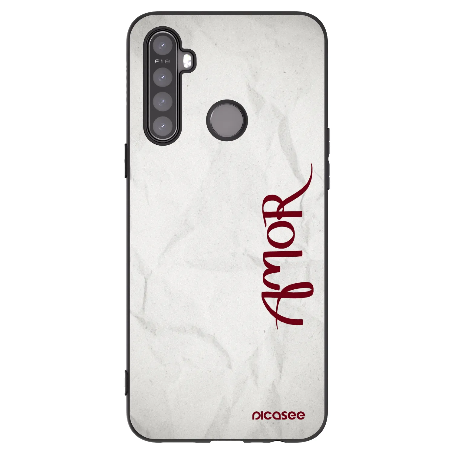 Picasee husă neagră din silicon pentru Realme 5 - Amor
