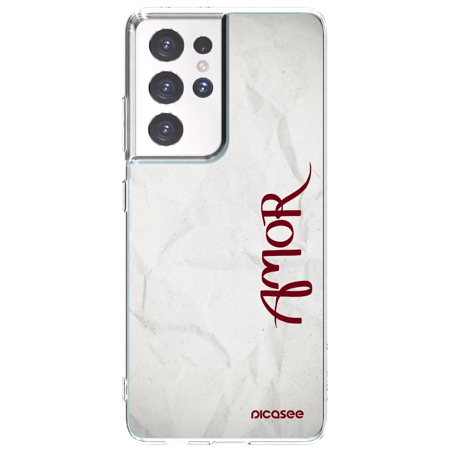 Picasee husă transparentă din silicon pentru Samsung Galaxy S21 Ultra 5G G998B - Amor