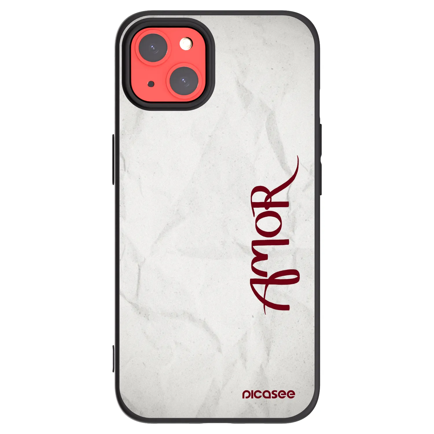 Picasee husă neagră din silicon pentru Apple iPhone 13 - Amor