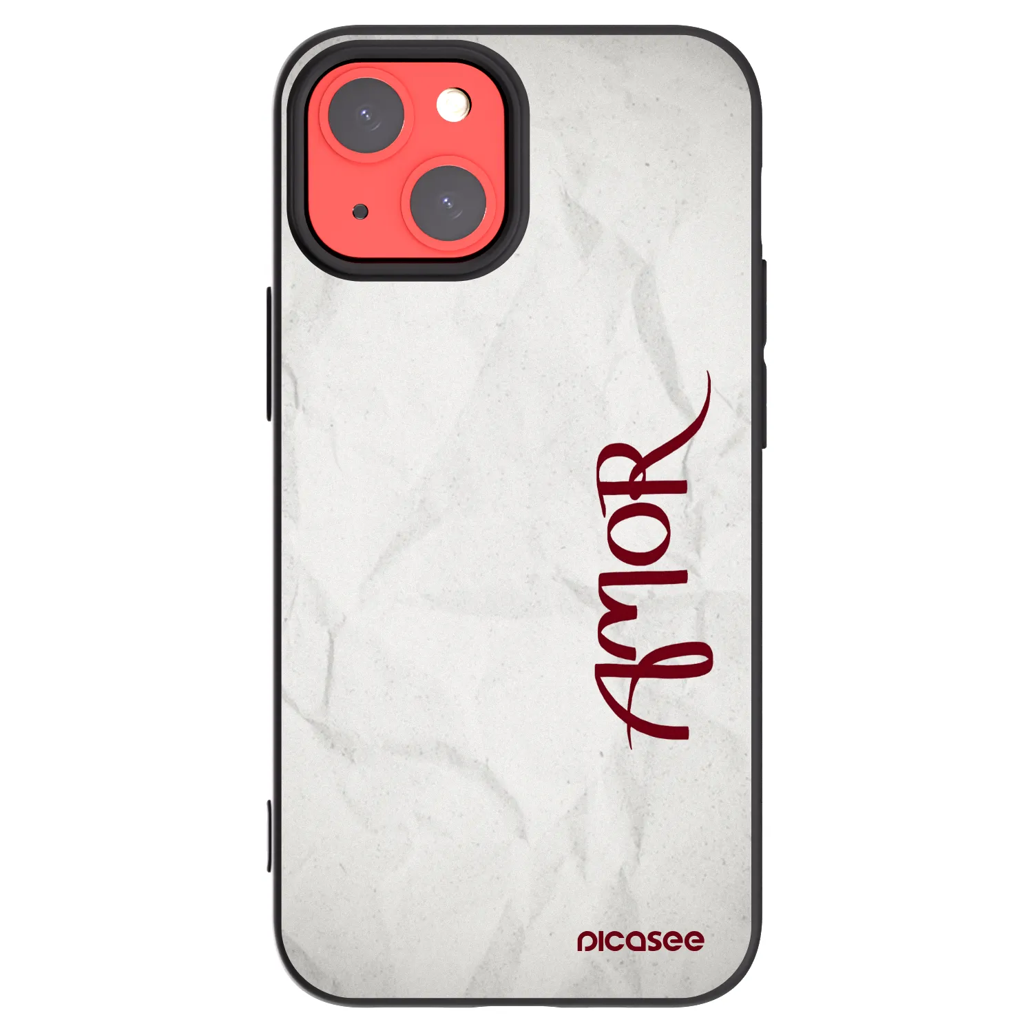 Picasee husă neagră din silicon pentru Apple iPhone 13 mini - Amor