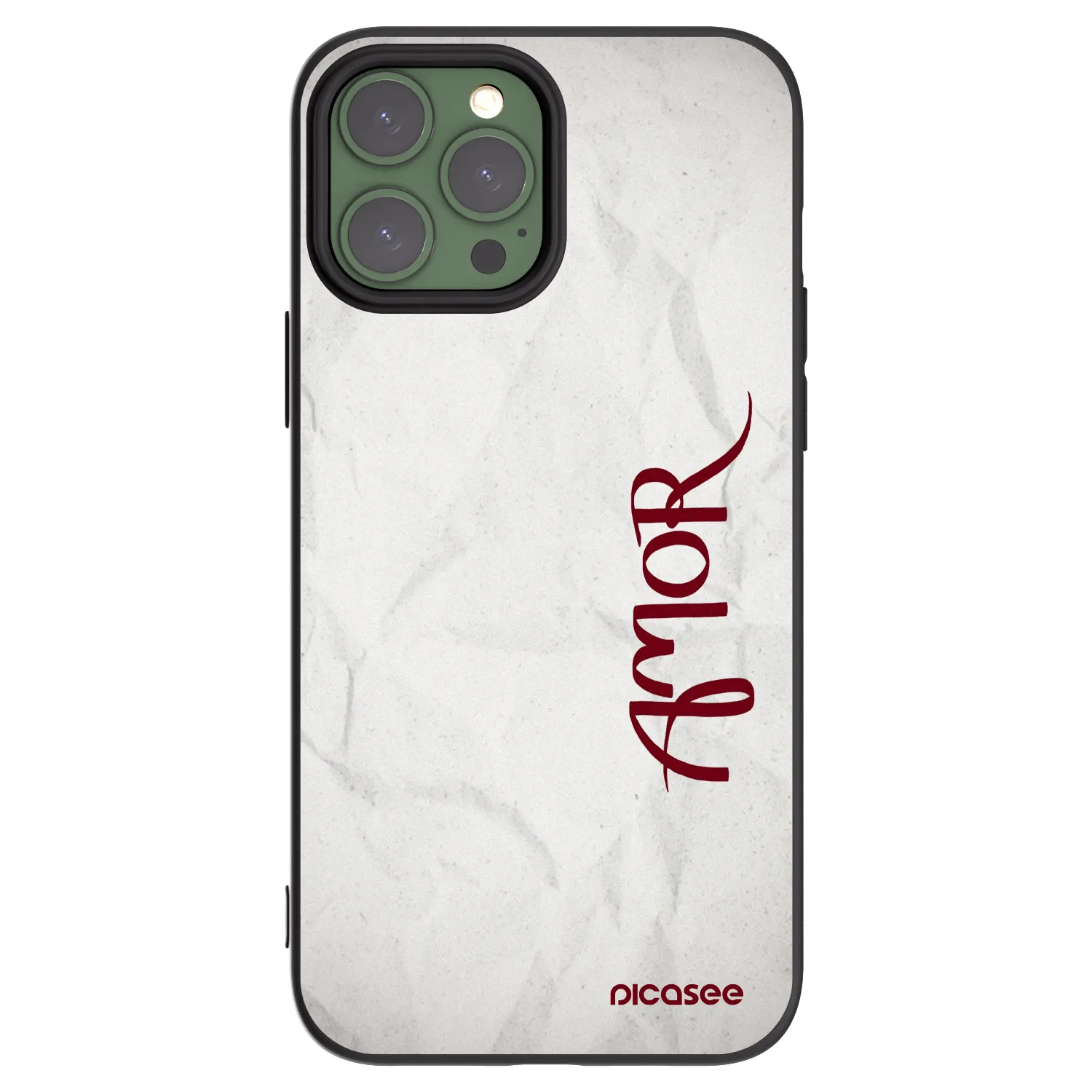 Picasee husă neagră din silicon pentru Apple iPhone 13 Pro Max - Amor
