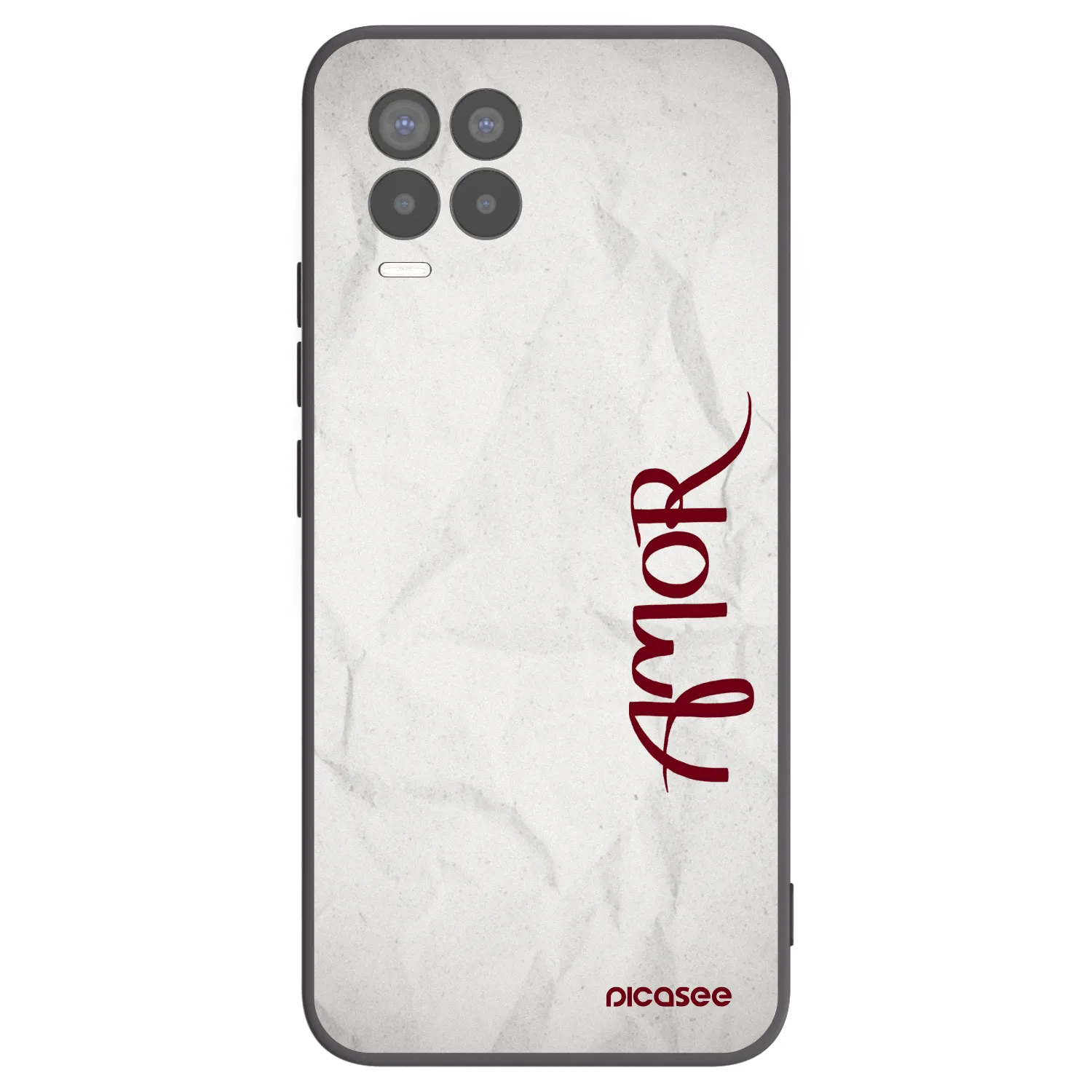 Picasee husă neagră din silicon pentru Realme 8 4G - Amor