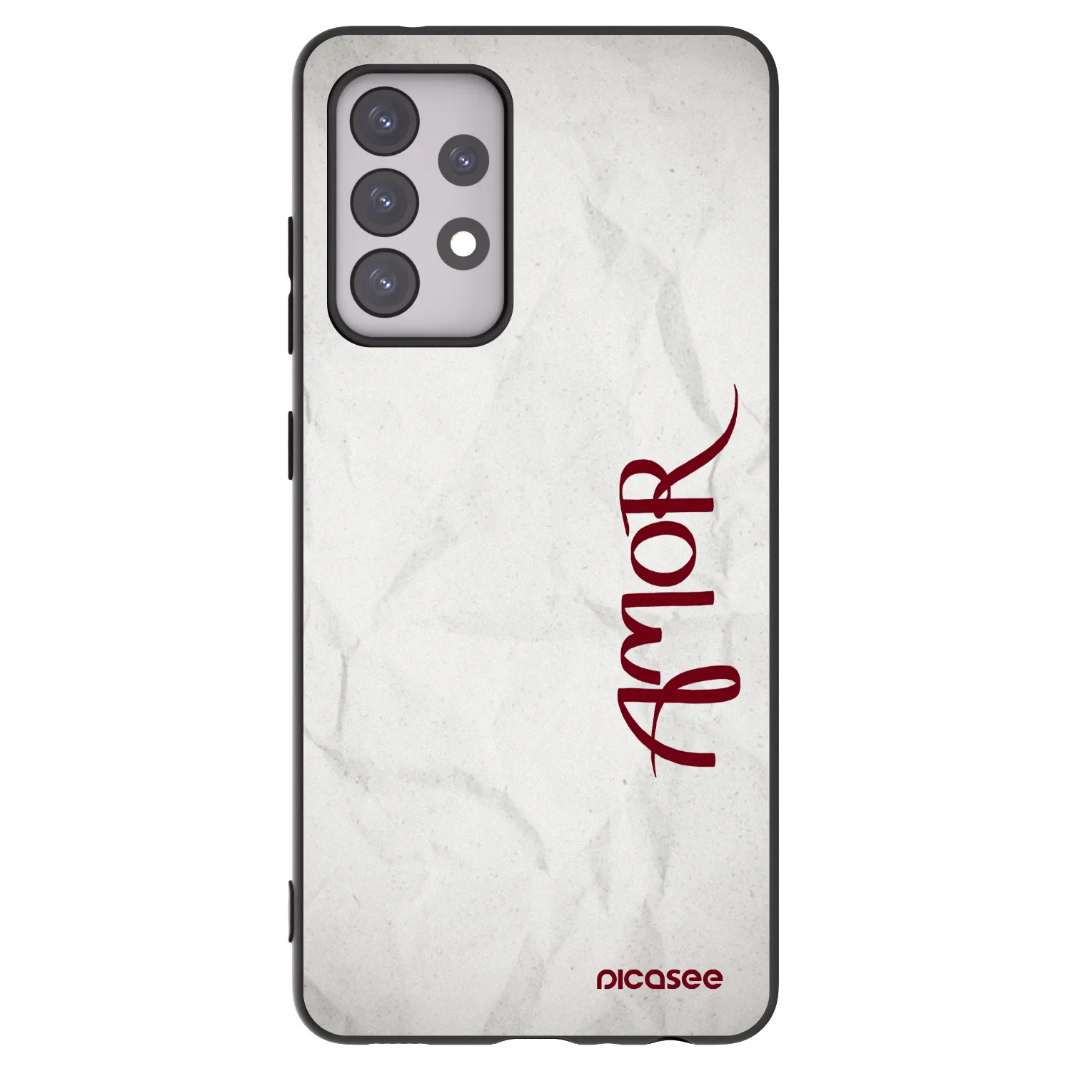 Picasee husă neagră din silicon pentru Samsung Galaxy A52s 5G A528B - Amor
