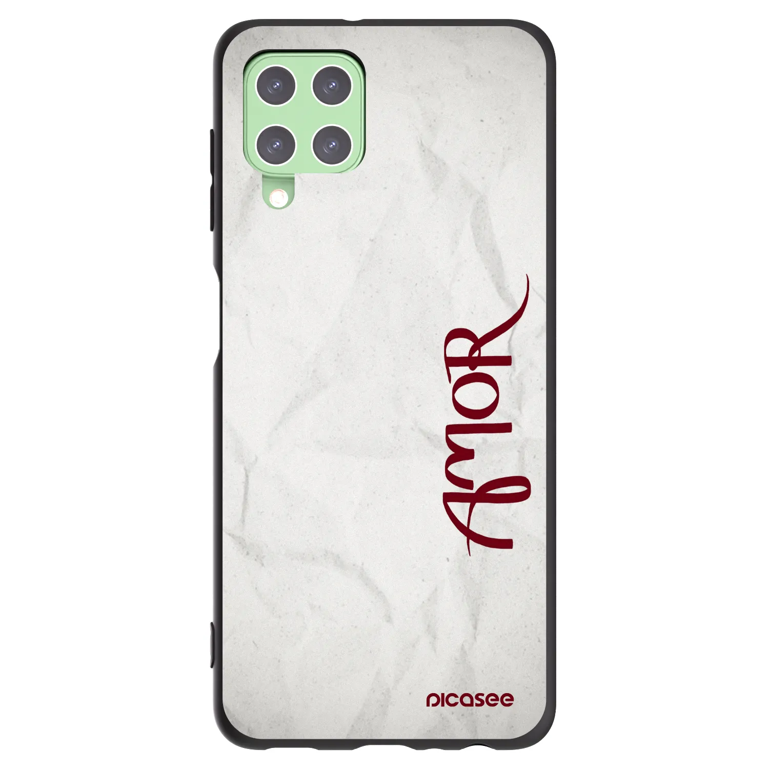 Picasee husă neagră din silicon pentru Samsung Galaxy A22 A225F 4G - Amor