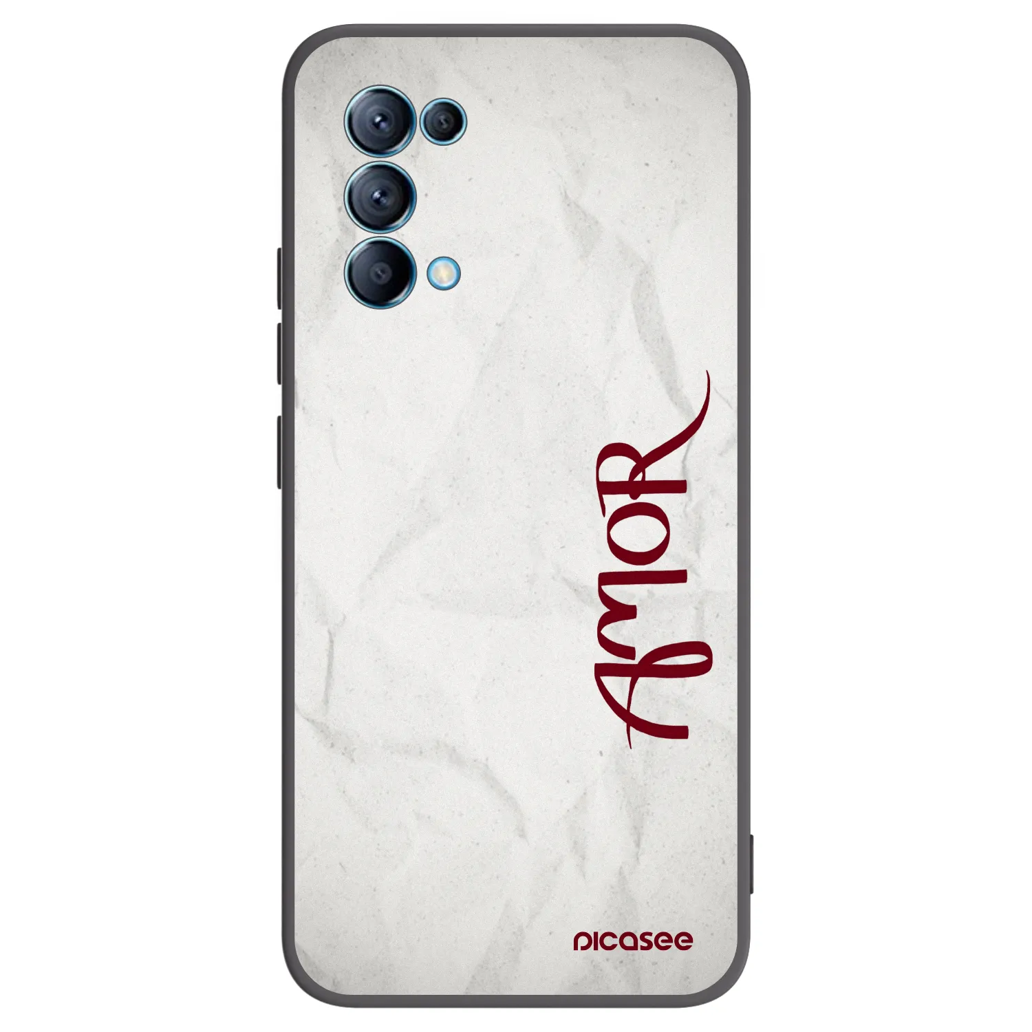 Picasee husă neagră din silicon pentru OPPO A16s - Amor