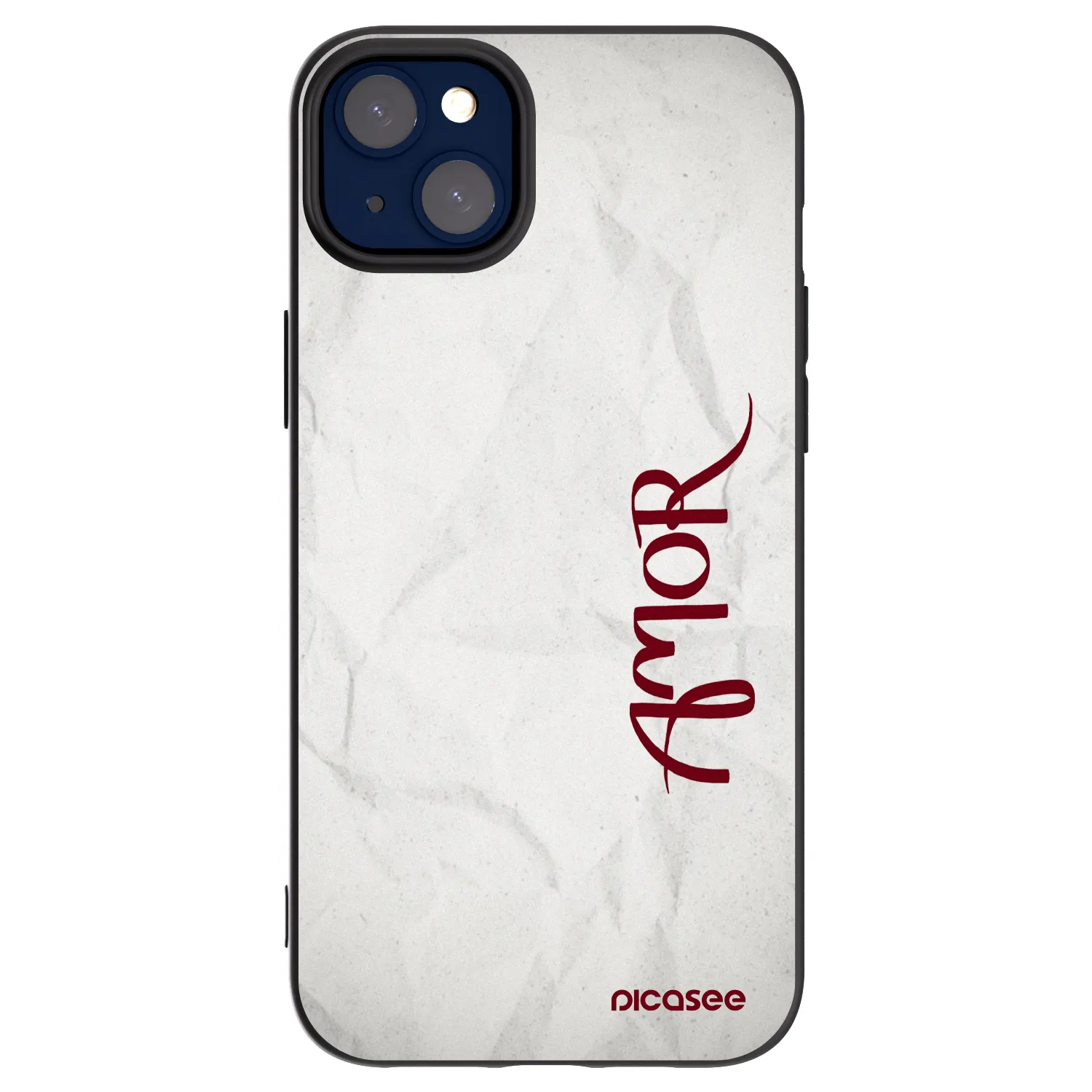Picasee husă neagră din silicon pentru Apple iPhone 14 Plus - Amor