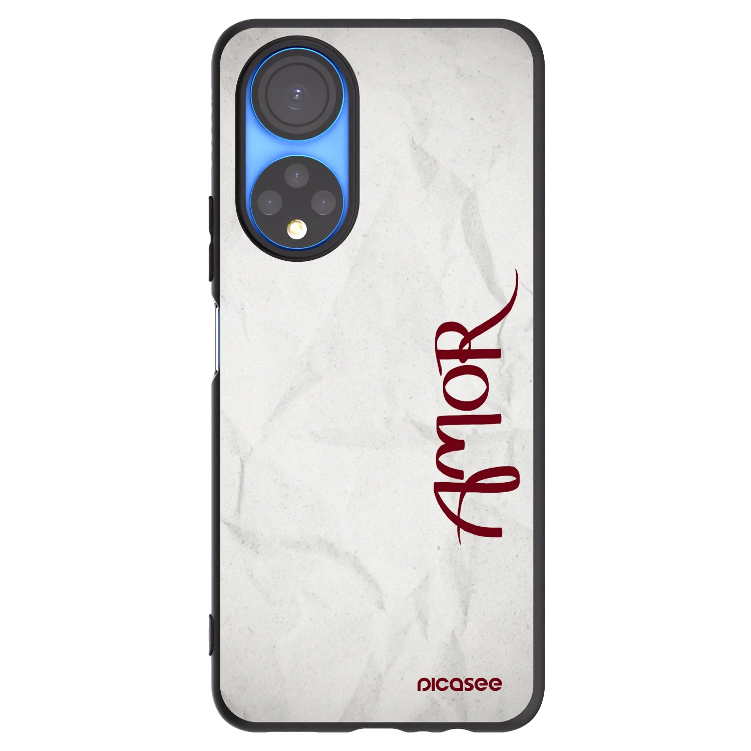 Picasee husă neagră din silicon pentru Honor X7 - Amor
