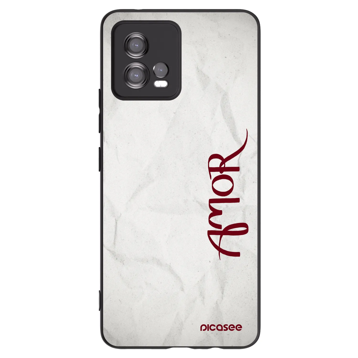Picasee husă neagră din silicon pentru Motorola Moto G72 - Amor