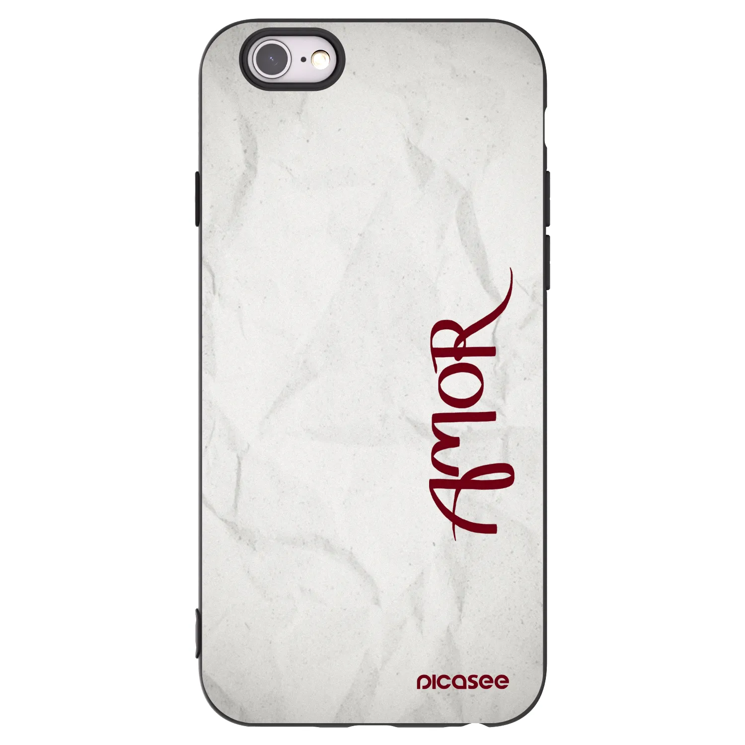 Picasee husă neagră din silicon pentru Apple iPhone 6/6S - Amor