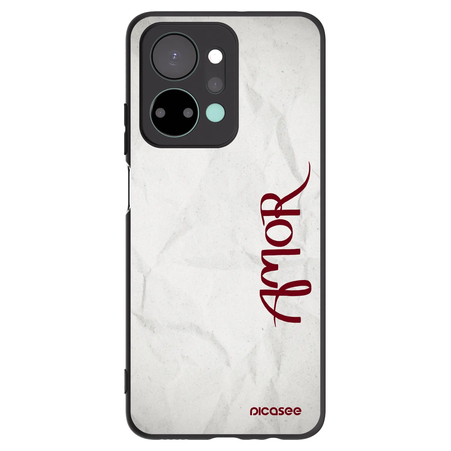 Picasee husă neagră din silicon pentru Honor X7a - Amor