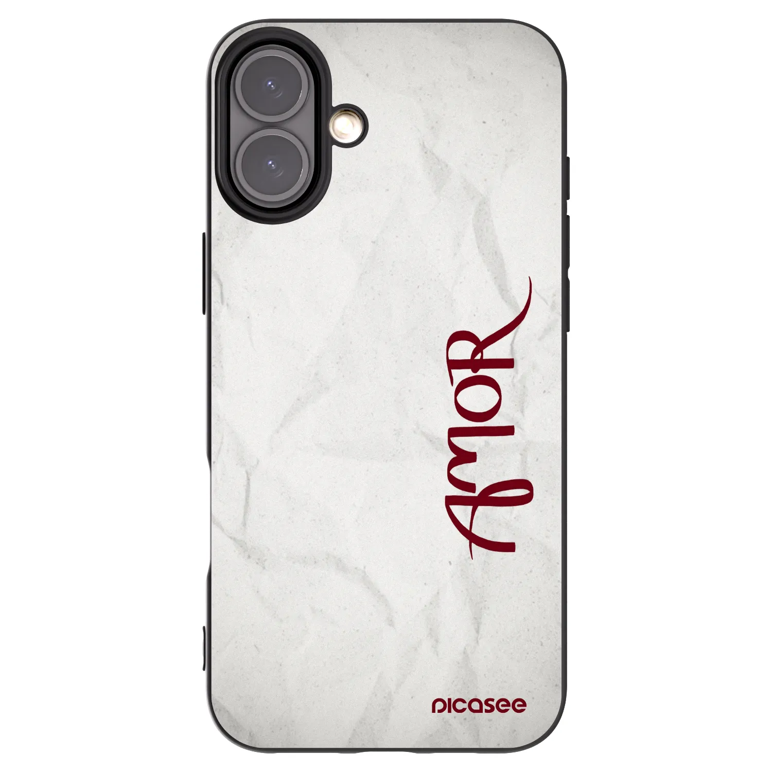 Picasee husă neagră din silicon pentru Apple iPhone 16 Plus - Amor